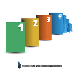 Paper Infographic Workflow Option Banner