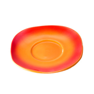 Orange ceramic plate