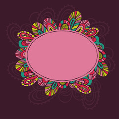 Hand drawn exotic frame