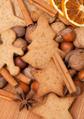 Christmas cookies and spices