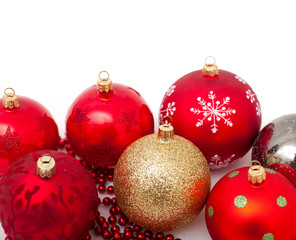 Christmas toys isolated over white