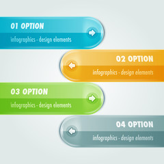 Tabs infographic with four options