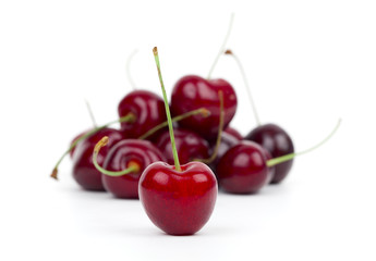 Obraz na płótnie Canvas cherry berry, isolated on white background