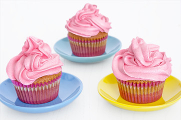 Cupcakes isolated on white background
