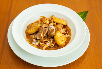 Dried Beef with coconut milk curry. ( Authentic thai food )