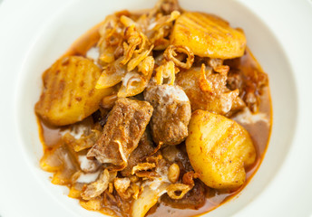 Dried Beef with coconut milk curry. ( Authentic thai food )