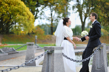 Fototapeta premium Wedding couple in love