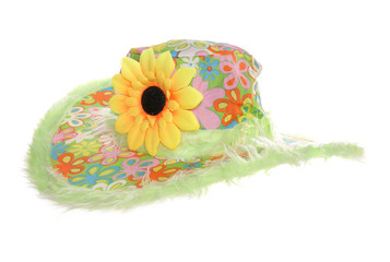 hippy flowery summer hat