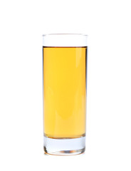 apple or grape clarified juice in glass