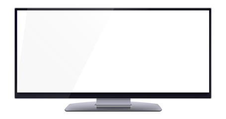 Blank wide computer screen for copy space