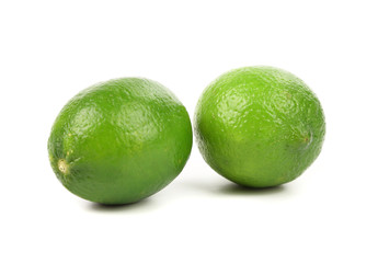Fresh limes Isolated on a white background
