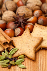 Christmas cookies and spices