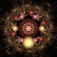 Abstract merry kaleidoscope fractal