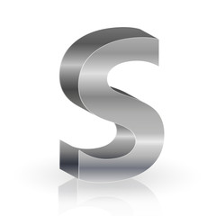 Naklejka premium s アルファベット 銀