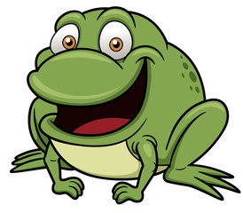Vector illustration of frog cartoon