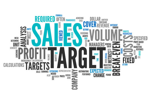 Word Cloud "Sales Target"