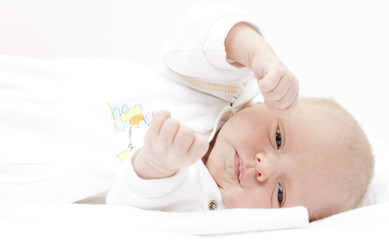 portrait of newborn baby girl