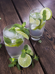 Glass with Sparkling Water