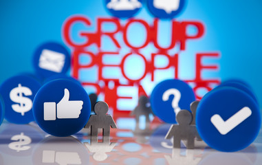 Internet concept with social media