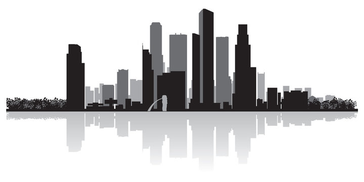 Singapore City Skyline Vector Silhouette