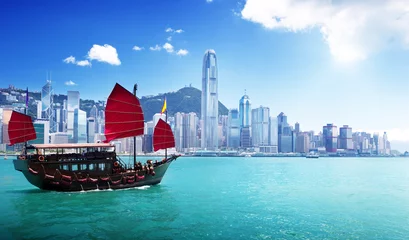Selbstklebende Fototapete Hong Kong Hafen von Hongkong