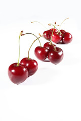group sweet cherry isolated