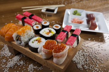 Sushi traditional japanese food 
