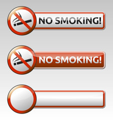 No smoking prohibition sign banner collection