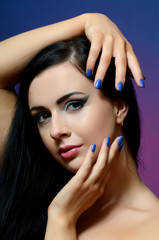 Fototapeta premium Portrait of beautiful girl - Creative make-up