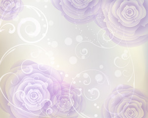 Purple roses background