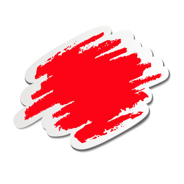Sticker mit rotem Markerstrich