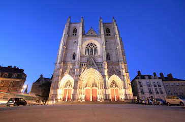 Cathédrale Saint-Pierre-et-Saint-Paul de nuit - Nantes