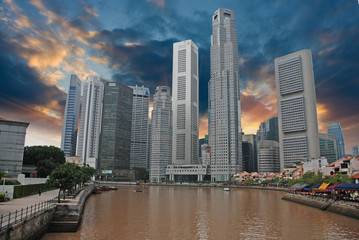 Fototapeta na wymiar Sky Colors over Singapore