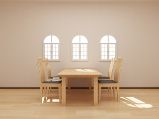 Room with a table