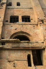 dilapidated building in a factory