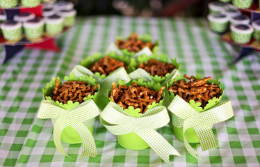 wedding door gift on top of table