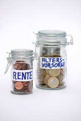 Rente/Altersvorsorge in Einmachgläsern