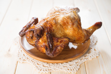 Whole roast chicken