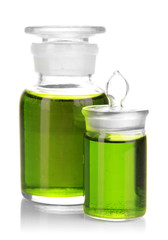Medicine bottles isolated on white