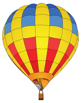 Hot Air Balloon Vector for Transportation Concept.