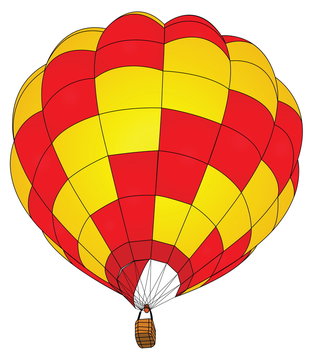 Hot Air Balloon Vector for Transportation Concept.