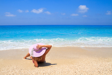 Summer vacation woman on beach