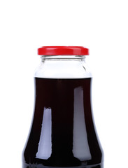 Top bottle of pomegranate juice