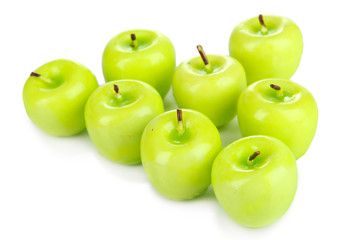 Decorative aroma candles isolated on white