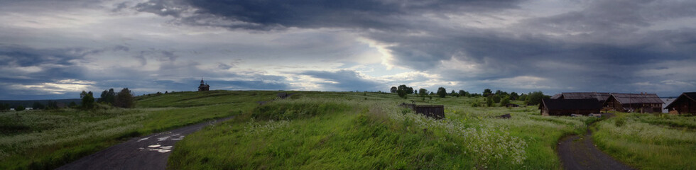 Obraz premium Rural landscape on a Kizhi Island, Russia