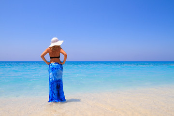 Summer vacation woman on beach