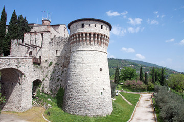 Fototapeta na wymiar Brescia Castle, Włochy