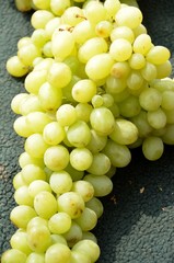 Yellow grapes at the market