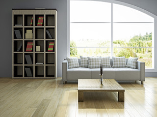 Fototapeta premium Livingroom with sofa