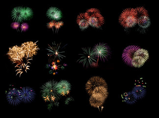 Firework set isolated